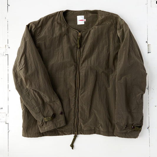 ナイロン ノーカラージャケット