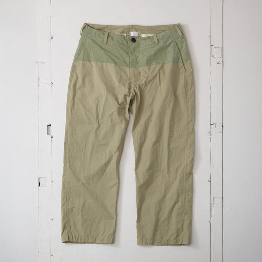 異素材切替 ナイロンコットンパンツ