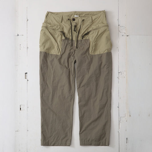 コットンナイロン カラーコンビパンツ