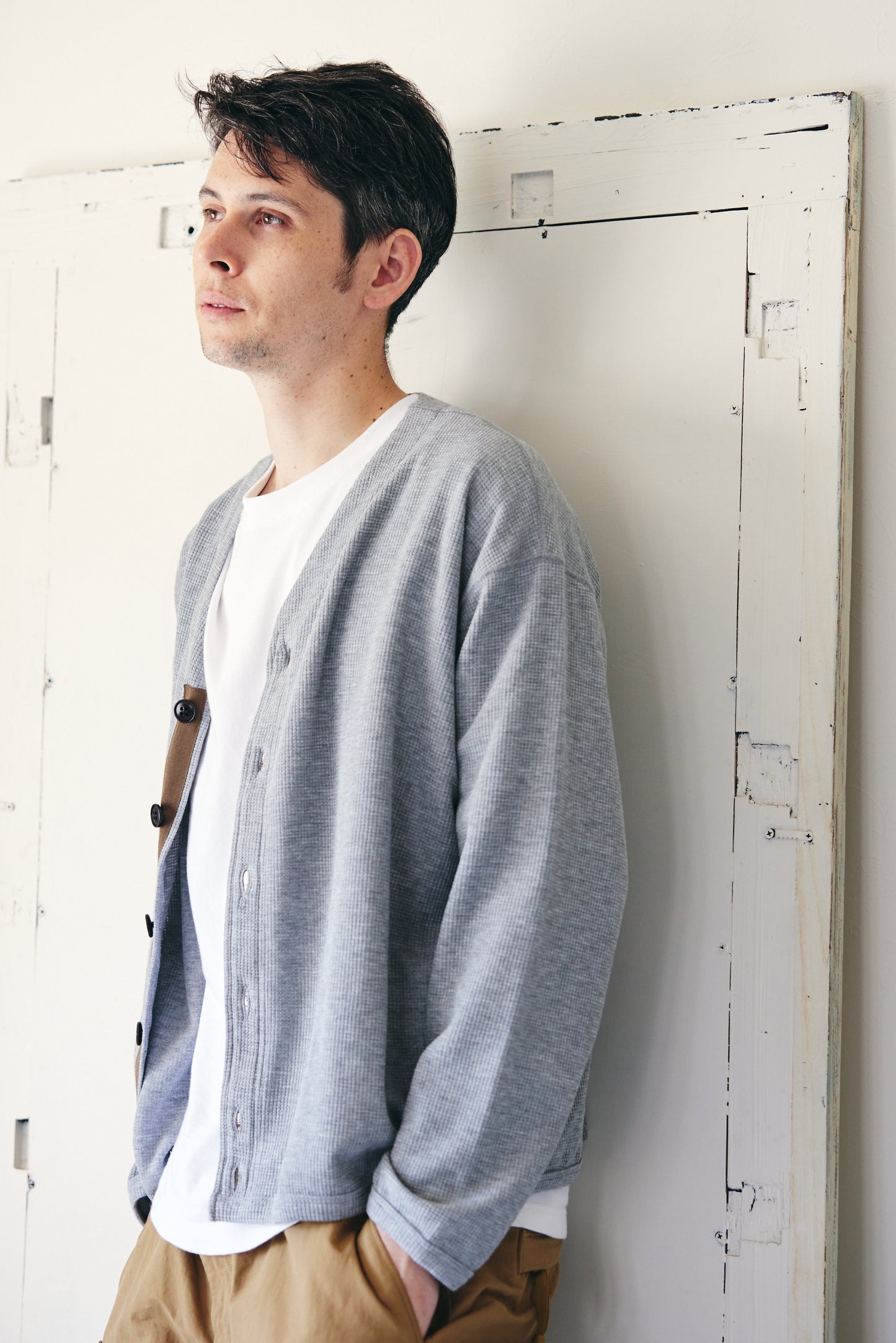 ワッフルカーディガン