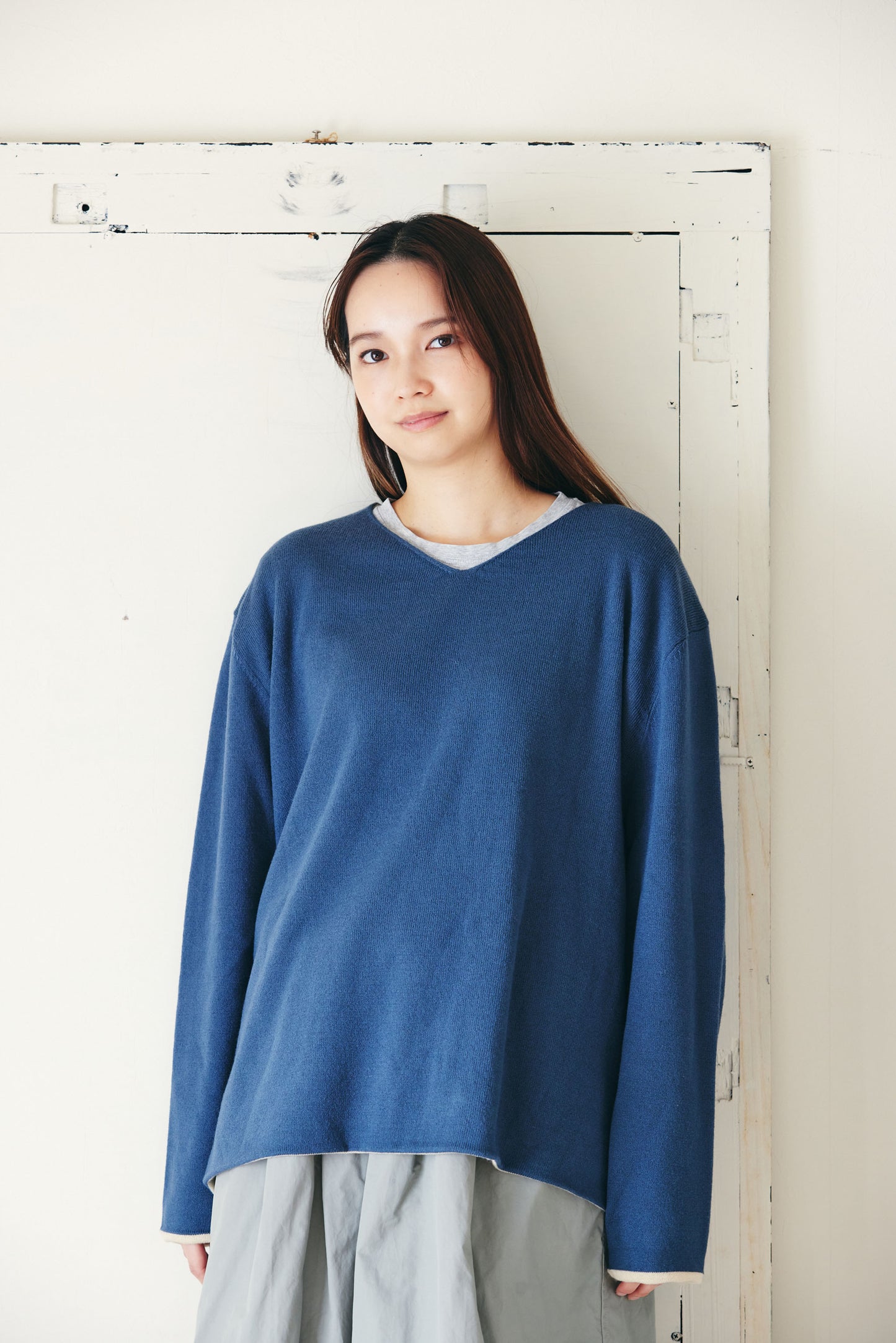 アクリル リバーシブルニット