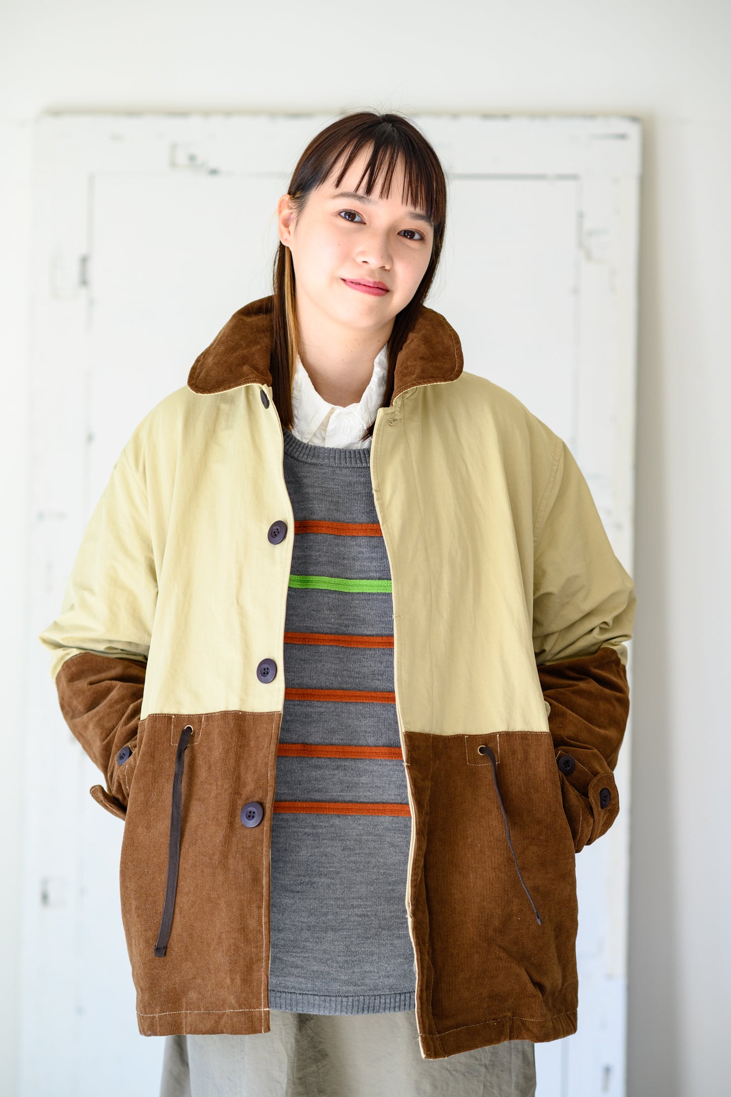 異素材コンビブルゾン