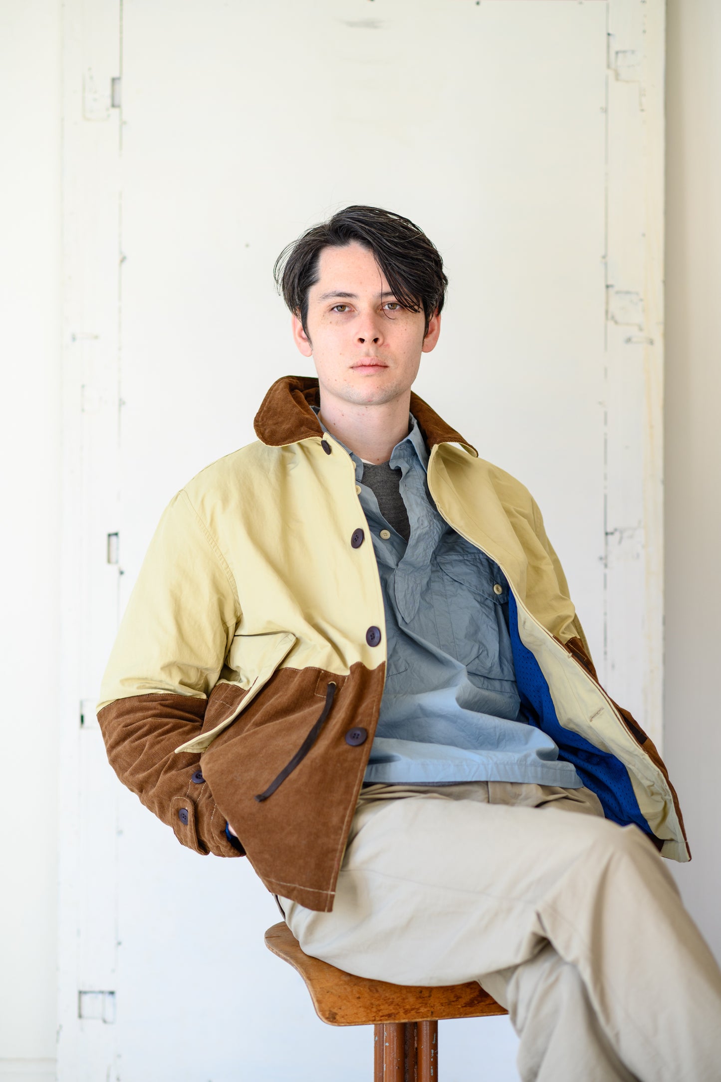 異素材コンビブルゾン