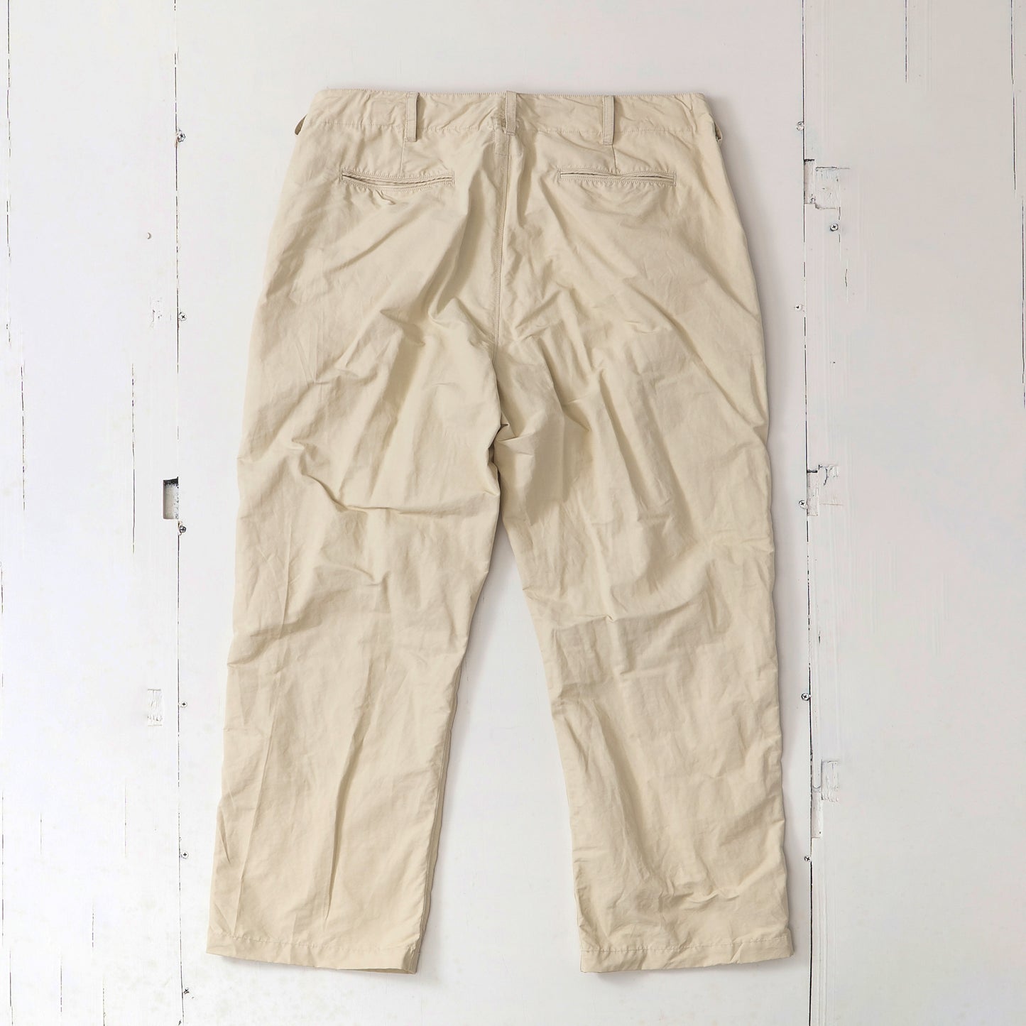 コットンナイロン ジップパンツ
