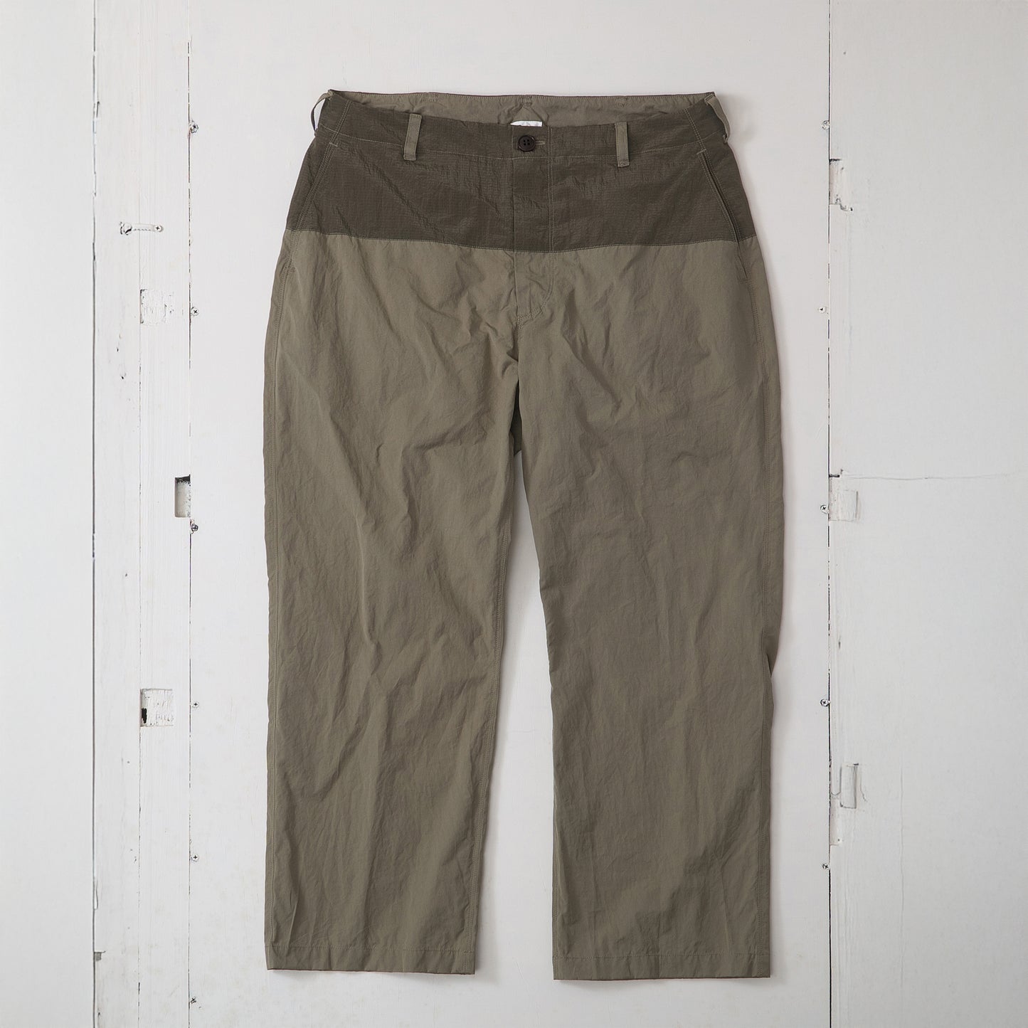 異素材切替 ナイロンコットンパンツ