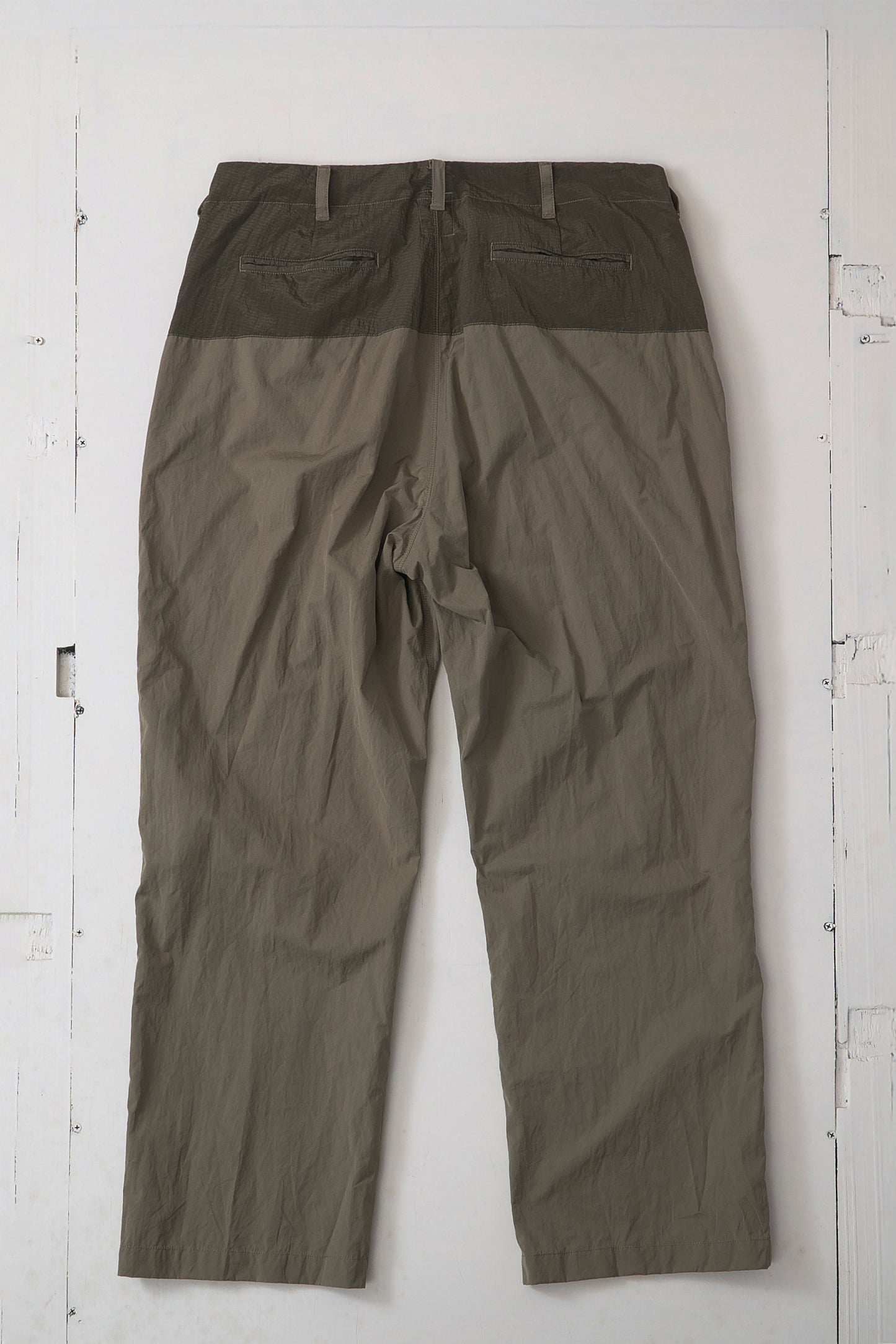 異素材切替 ナイロンコットンパンツ