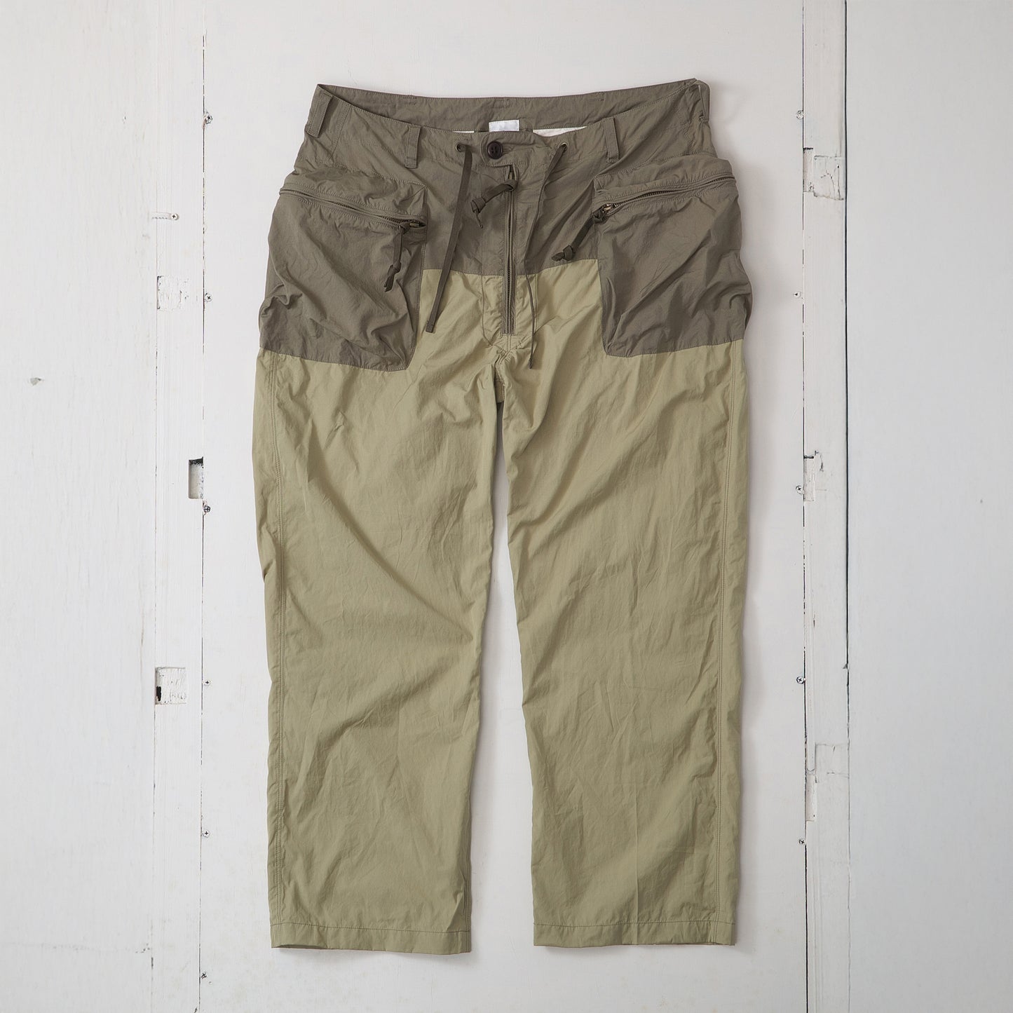 コットンナイロン カラーコンビパンツ