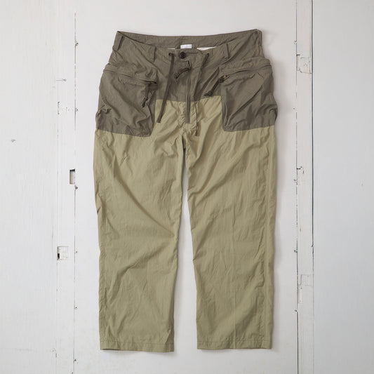 コットンナイロン カラーコンビパンツ