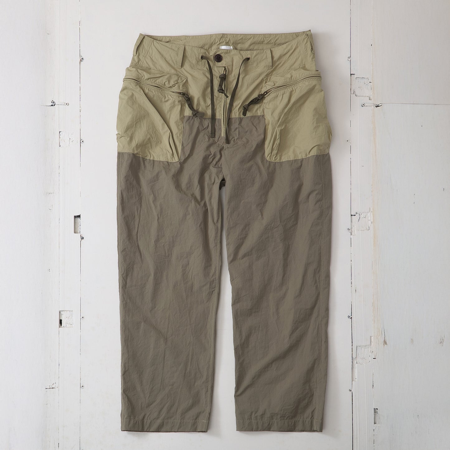 コットンナイロン カラーコンビパンツ
