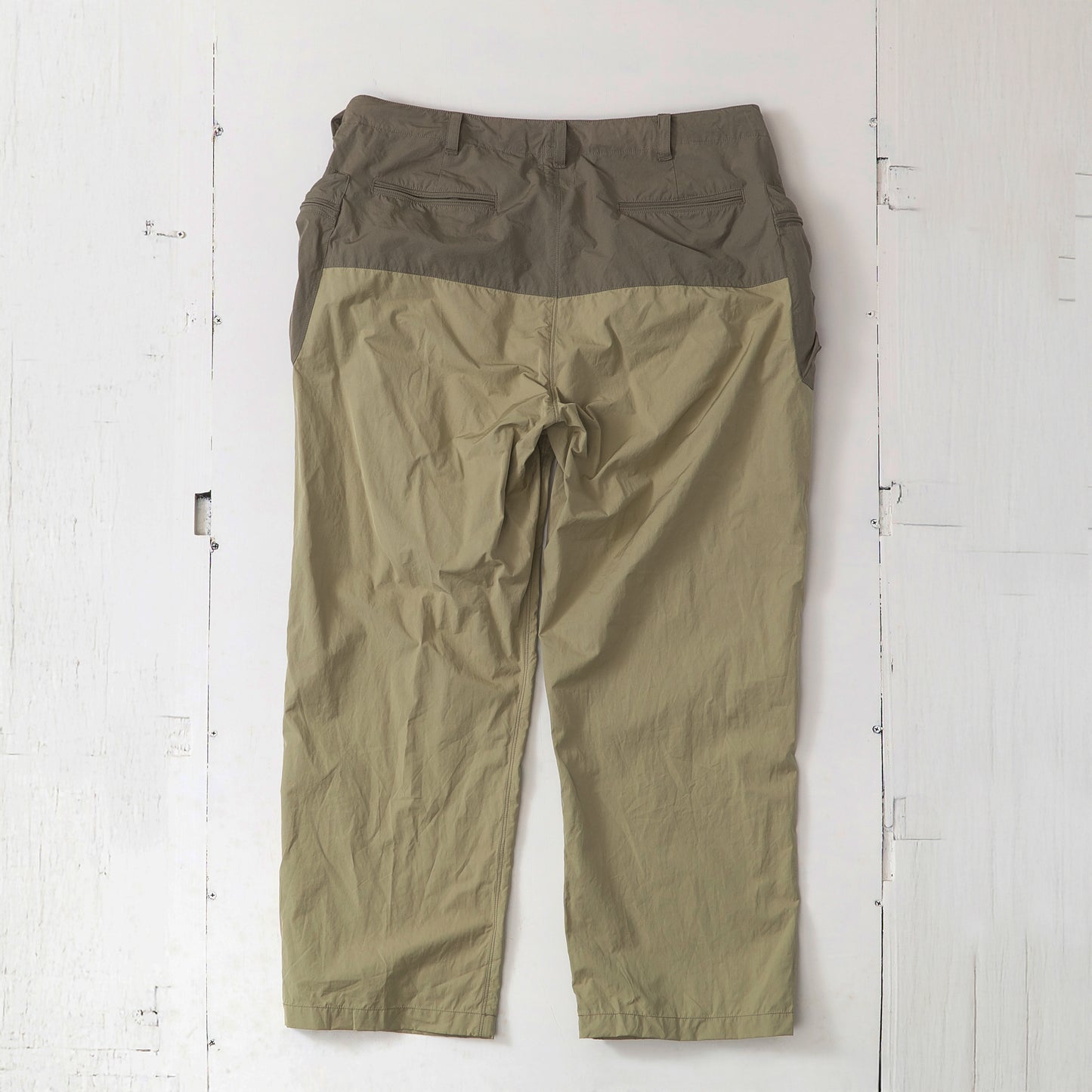 コットンナイロン カラーコンビパンツ