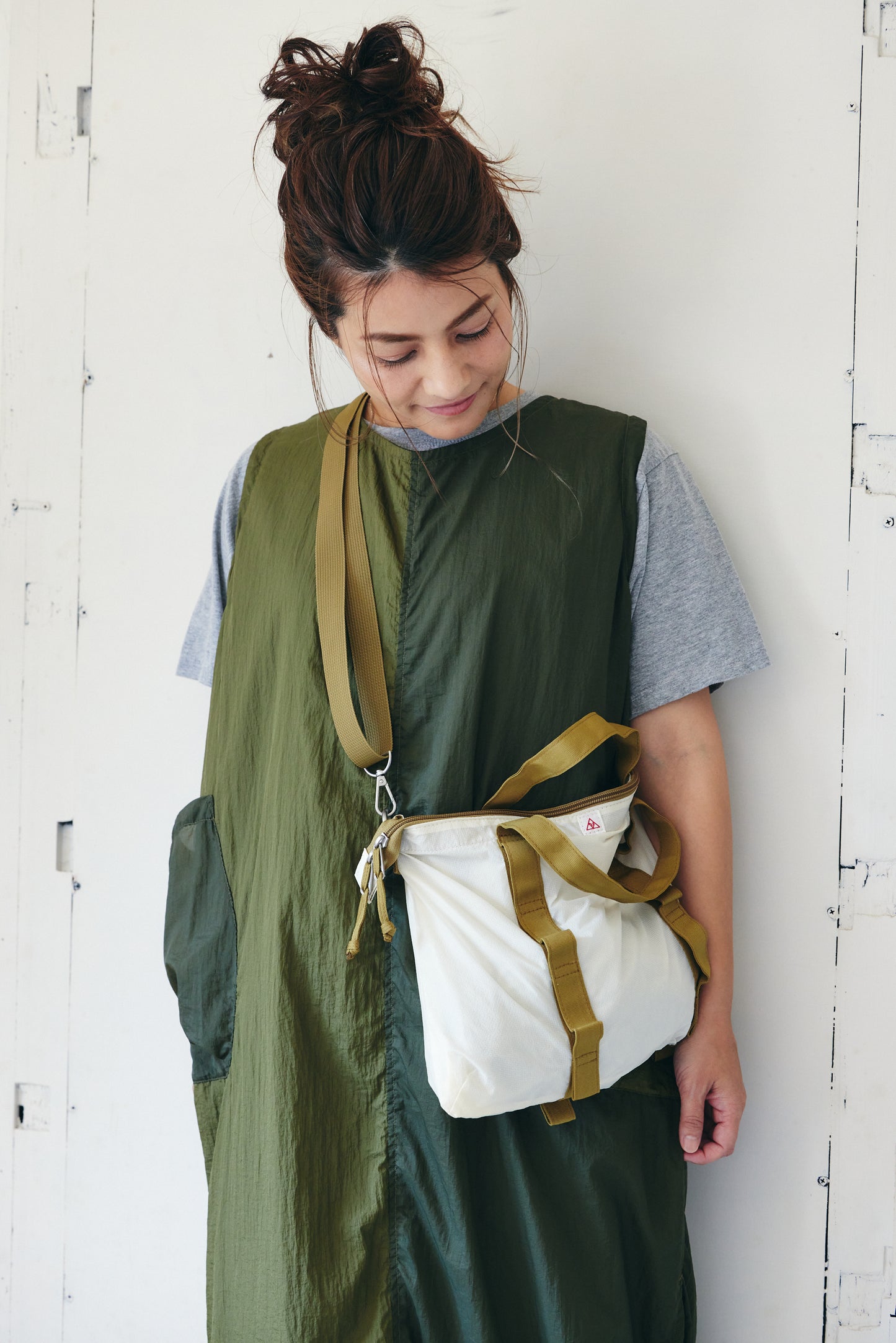 ライトナイロン カラーコンビワンピース