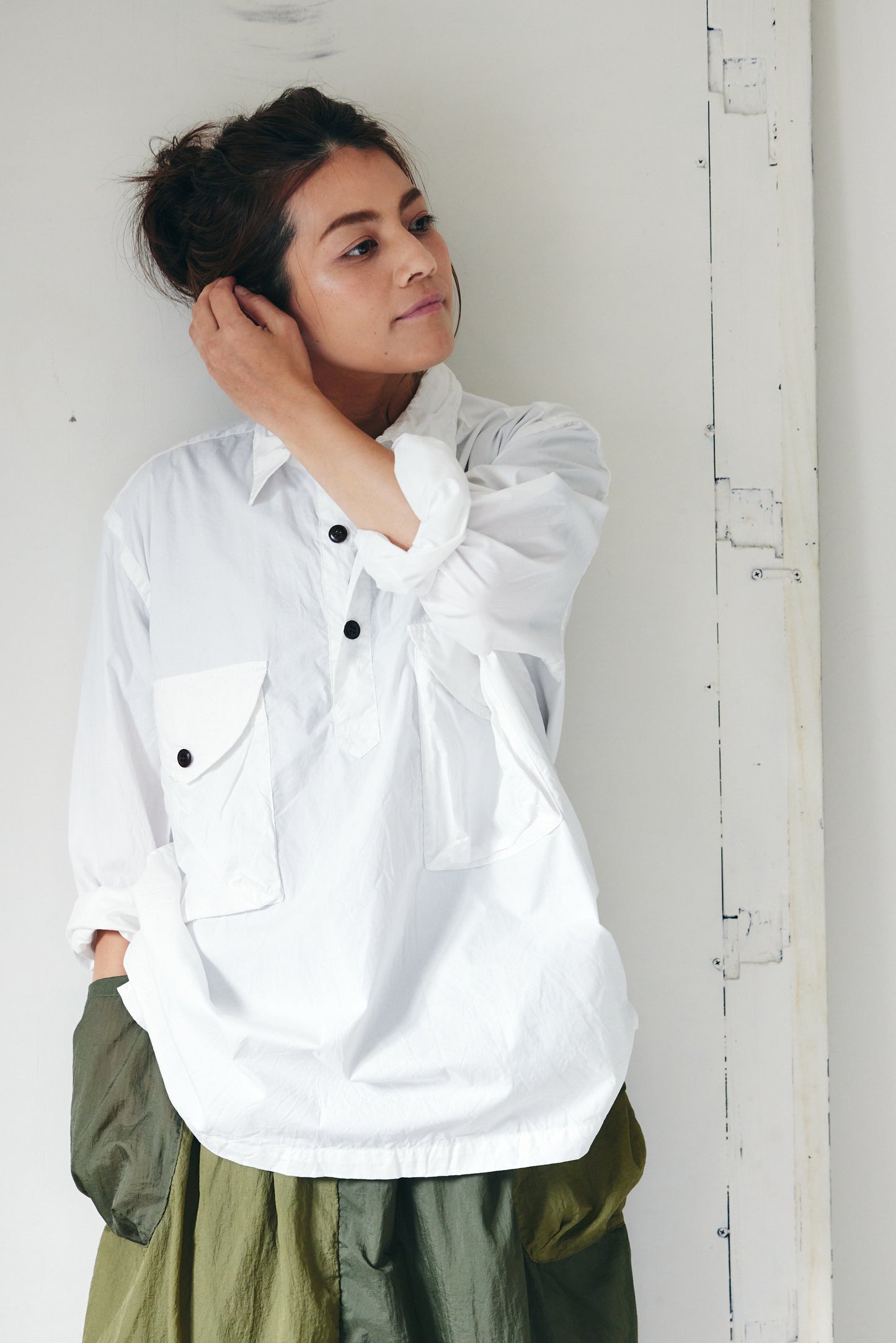 ブロード プルオーバーシャツ