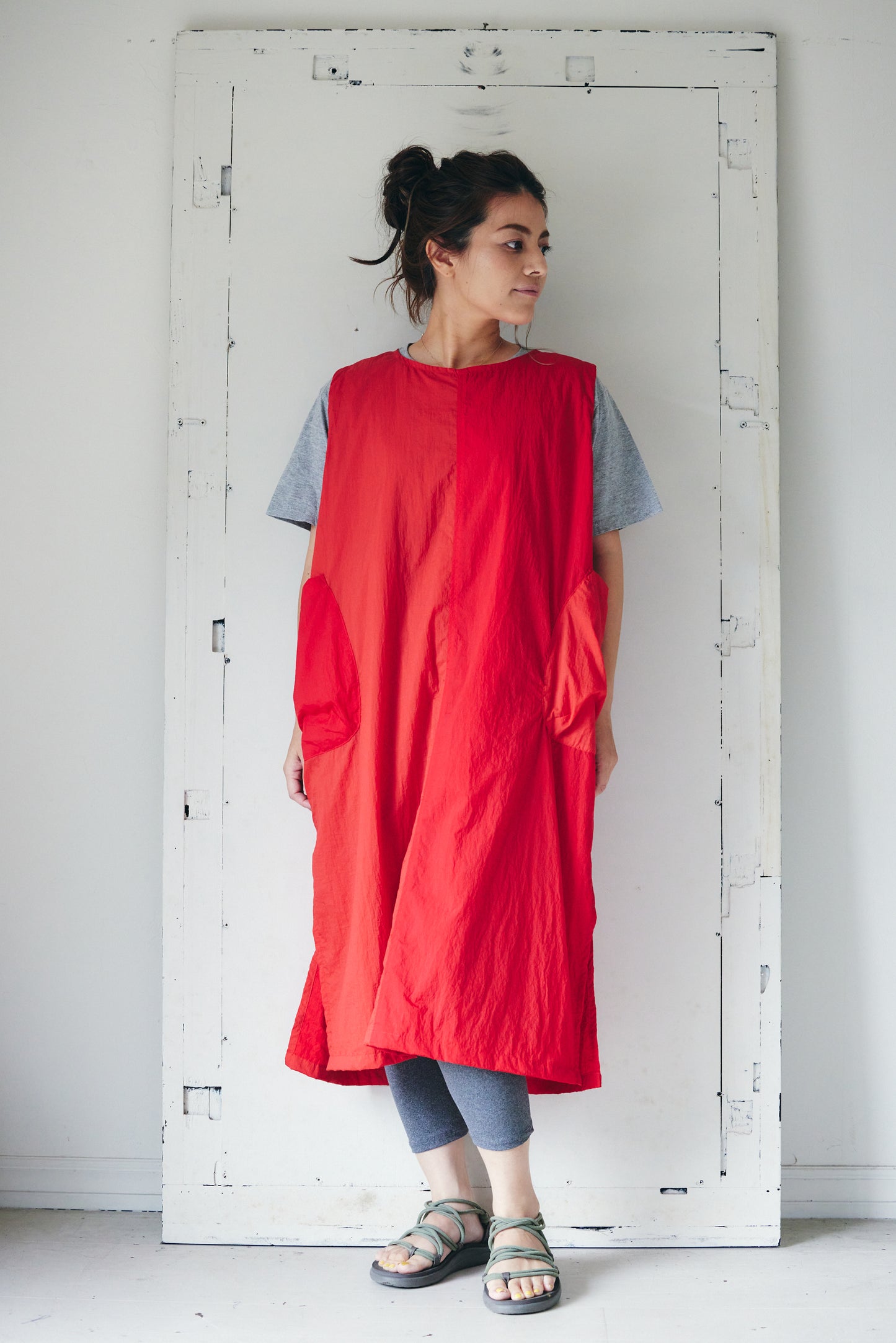 ライトナイロン カラーコンビワンピース