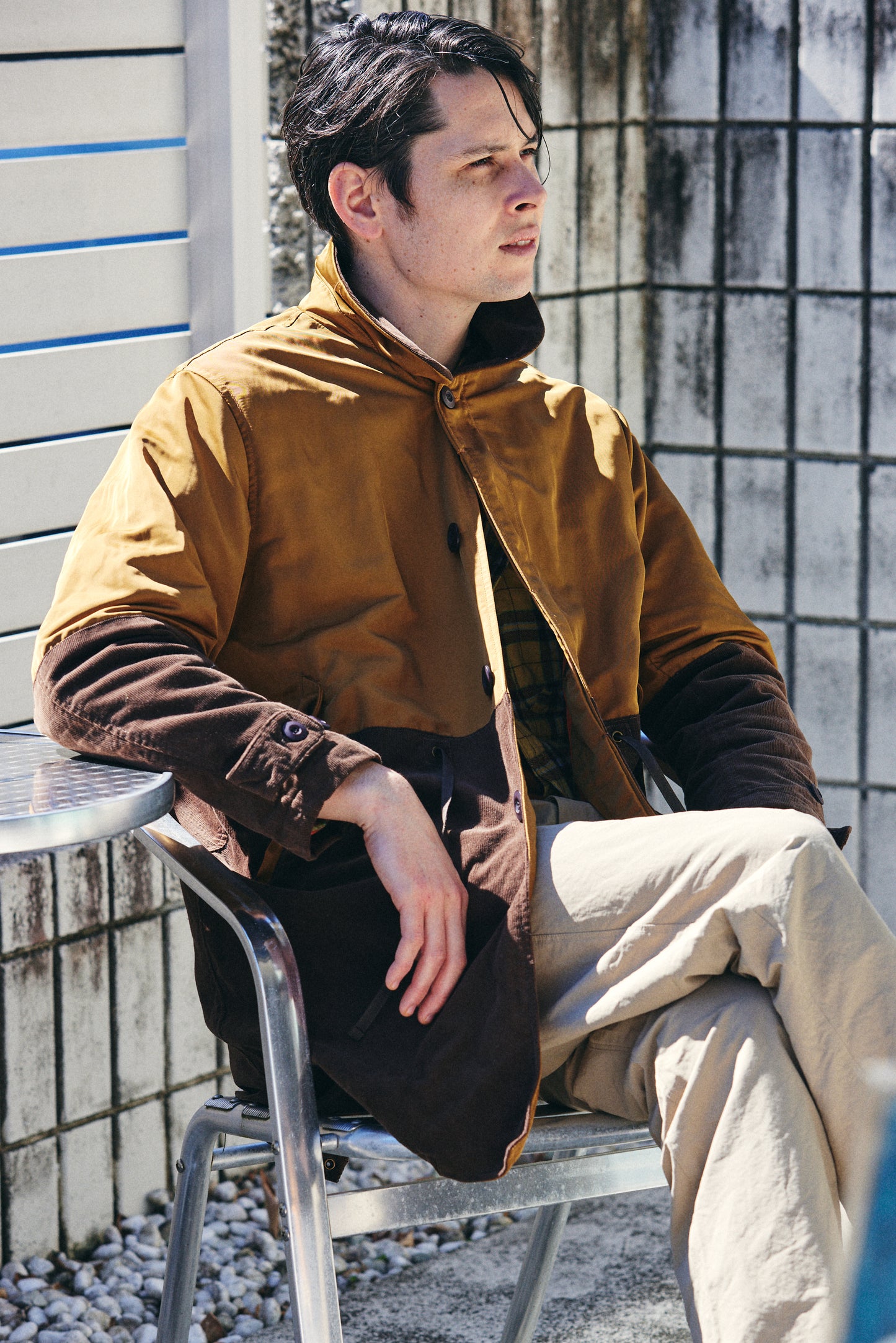 異素材コンビコート