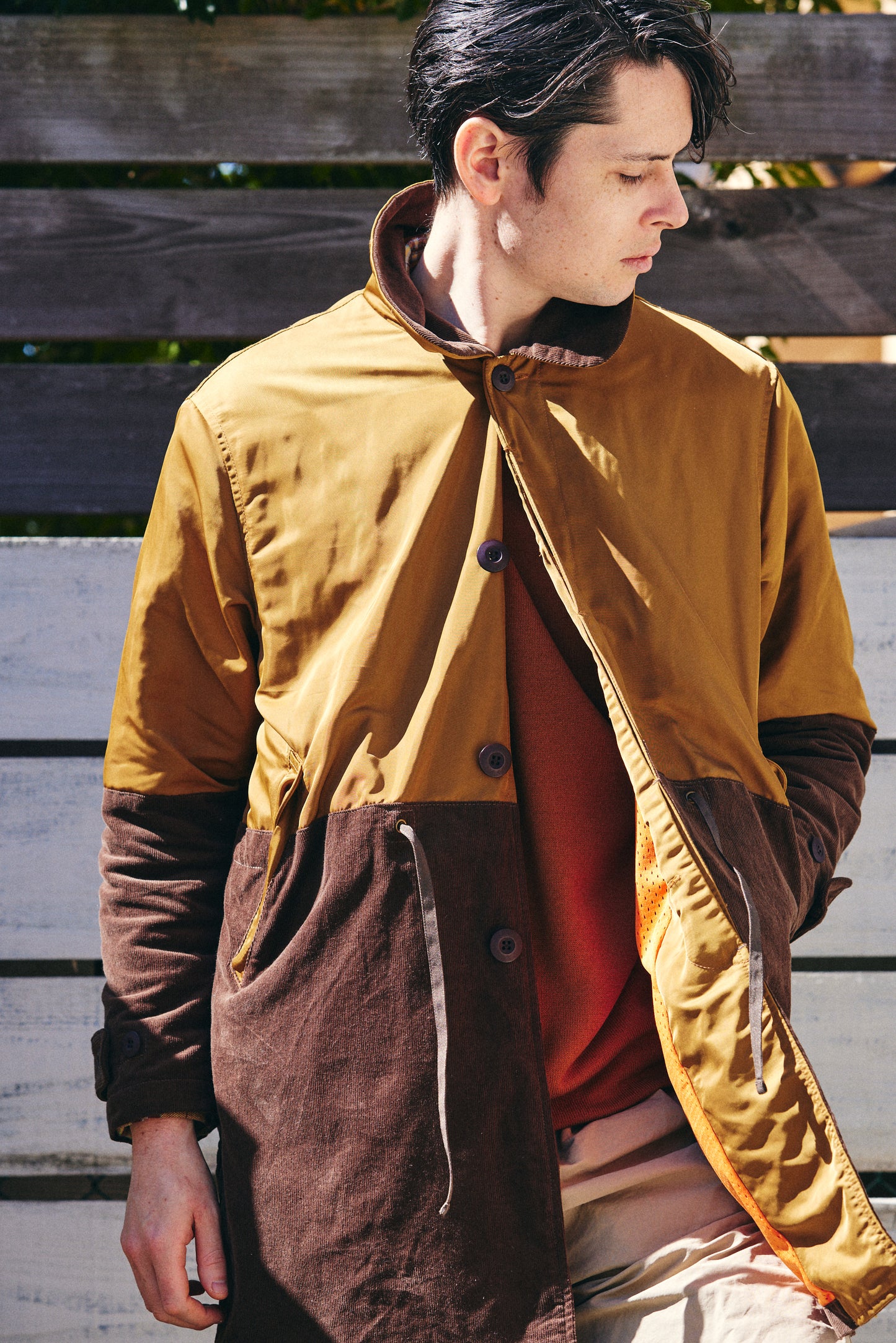 異素材コンビコート