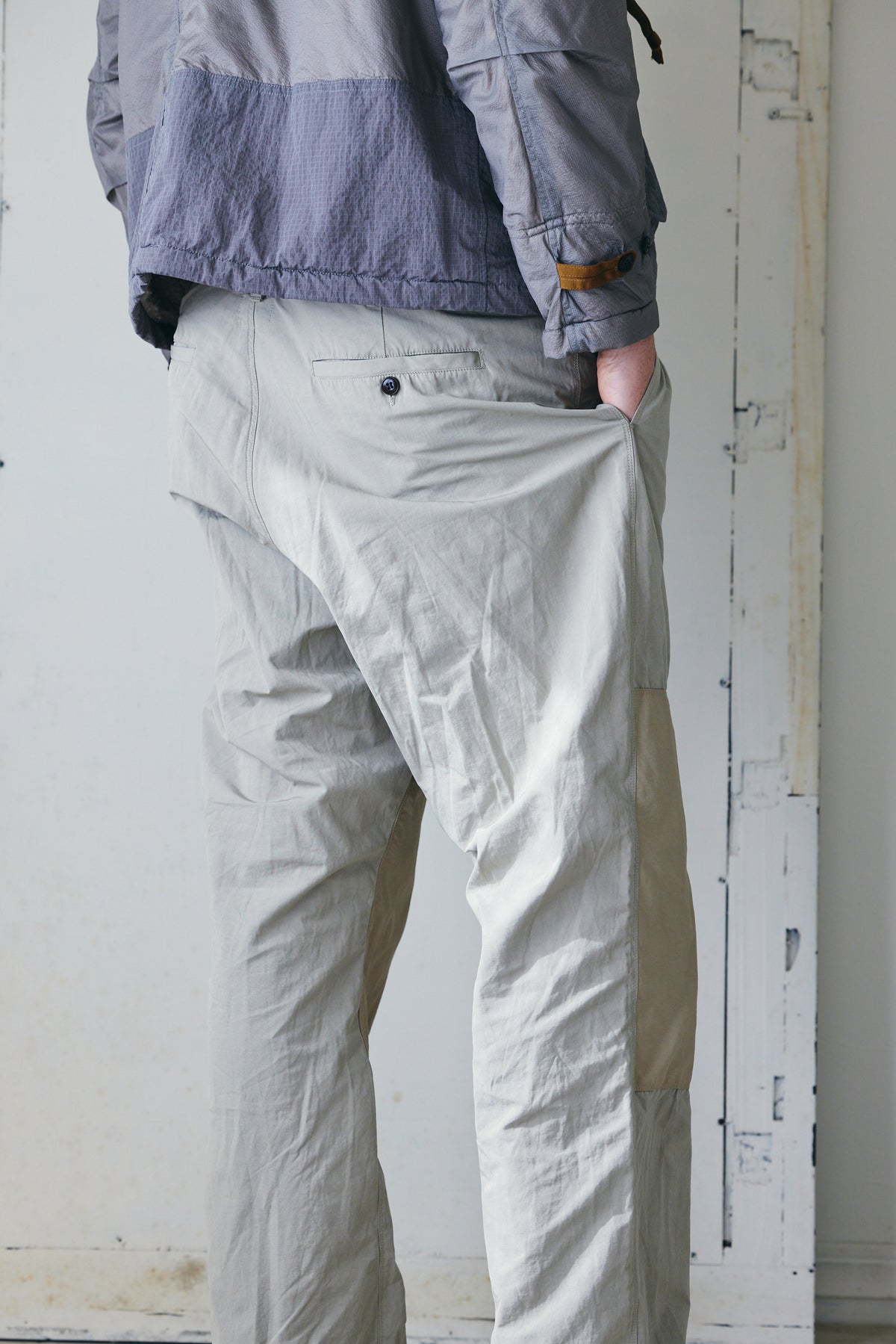 Cotton Nylon Zip Trousers