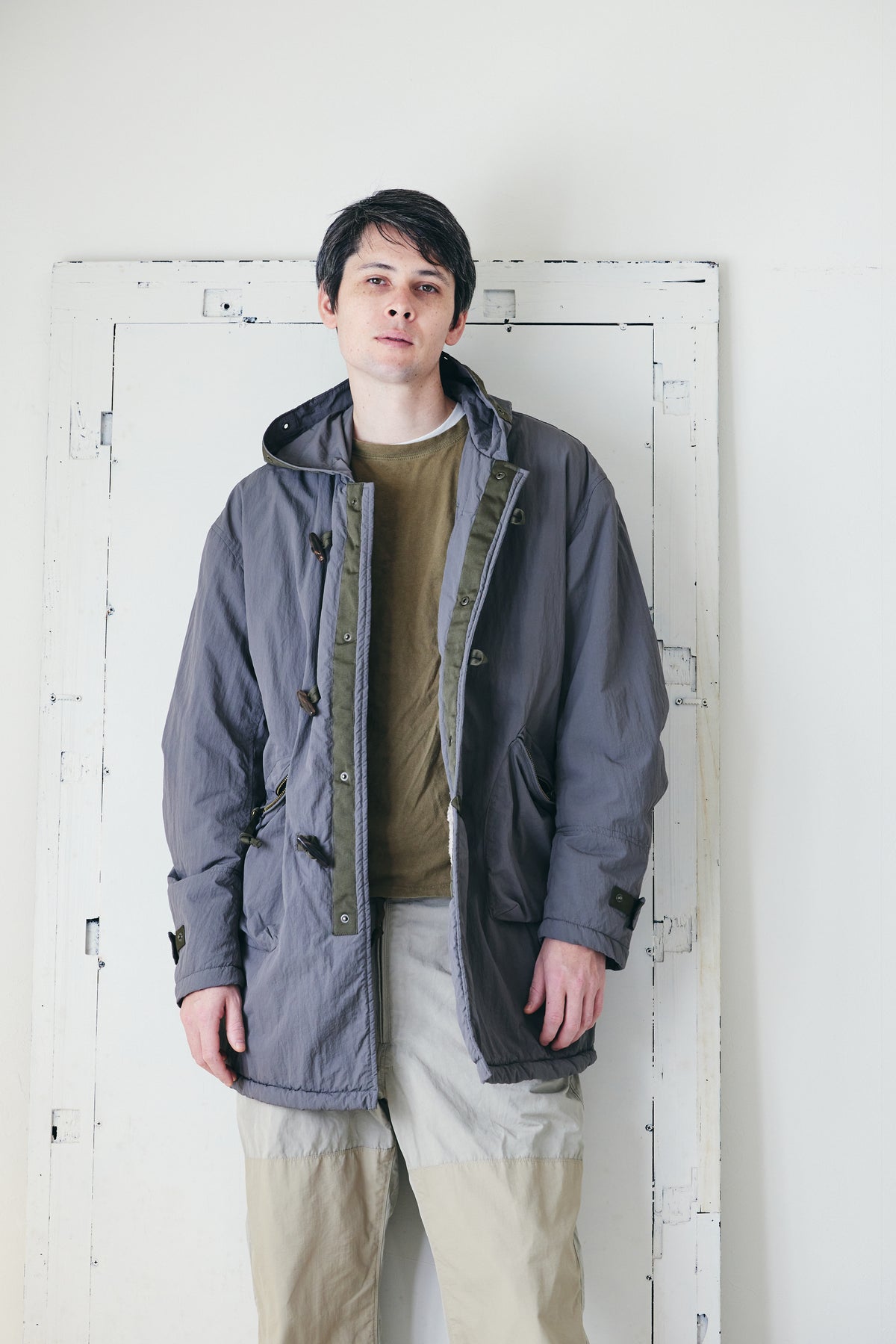 Cotton Nylon Zip Trousers