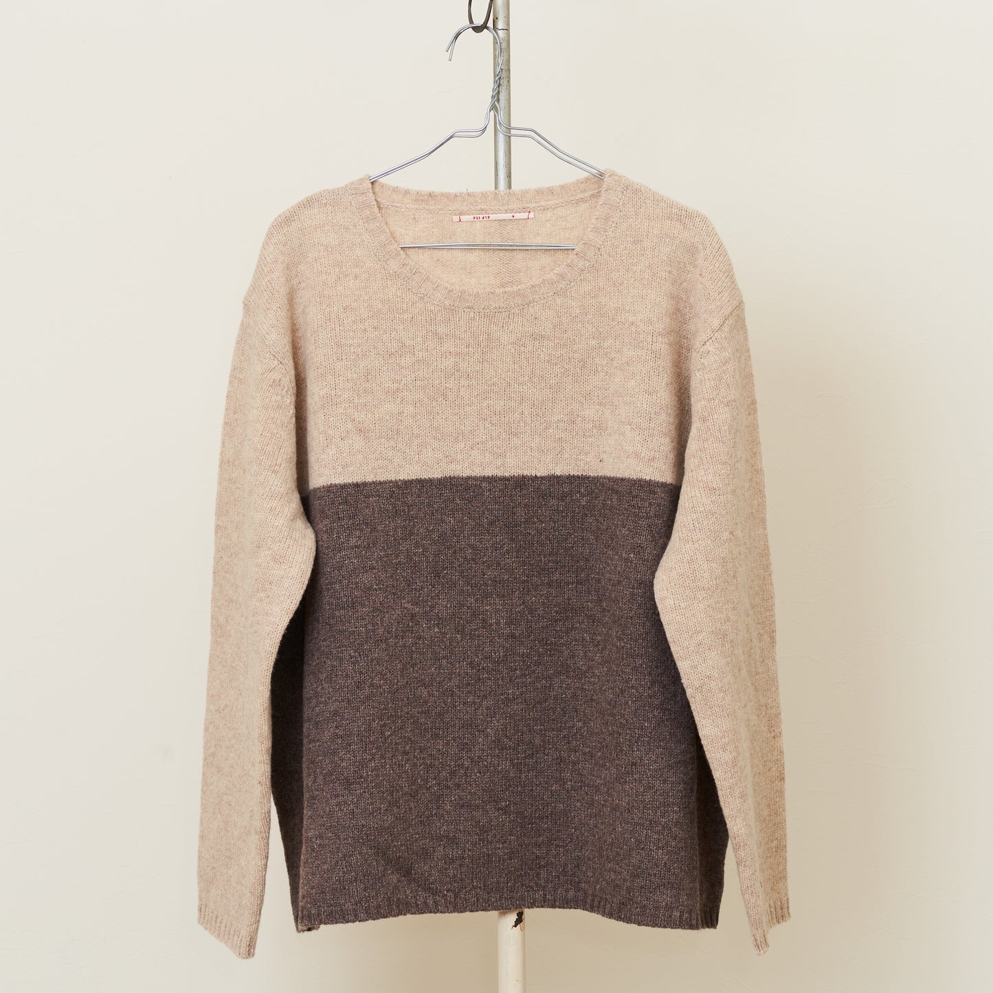 シェットランドウール カラーコンビニット